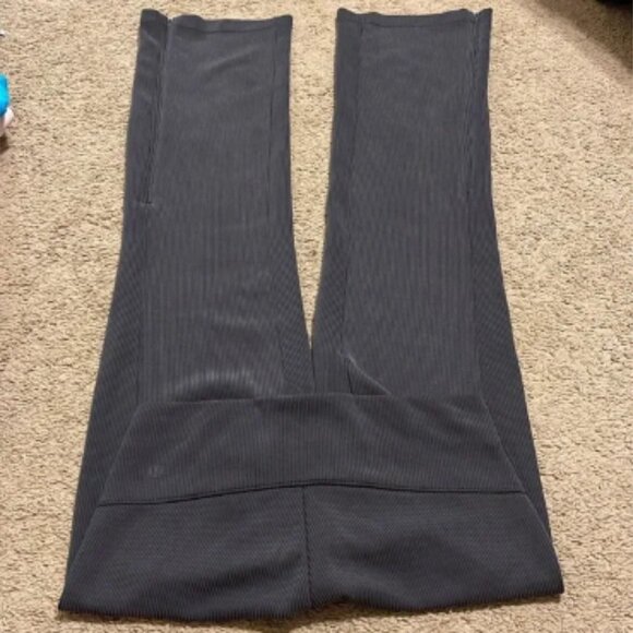 Lululemon Brushed Softstreme Ribbed Zip Flared Pant 32.5" Black 4 - Picture 9 of 10